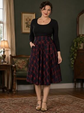Apple of My Eye Plaid Skirt by Banned Retro